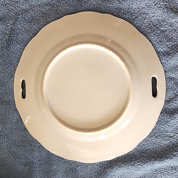 Antique China Plate with Pink & Yellow Roses - Picture 8 of 8